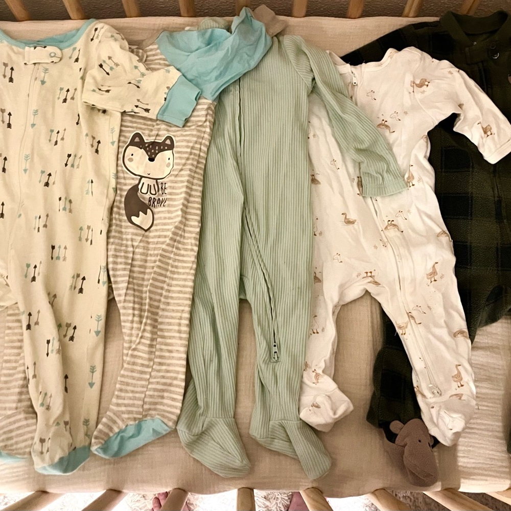 Baby Footed Pajama bundle 3-9 months